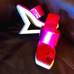 Brand new cutout platform sandals